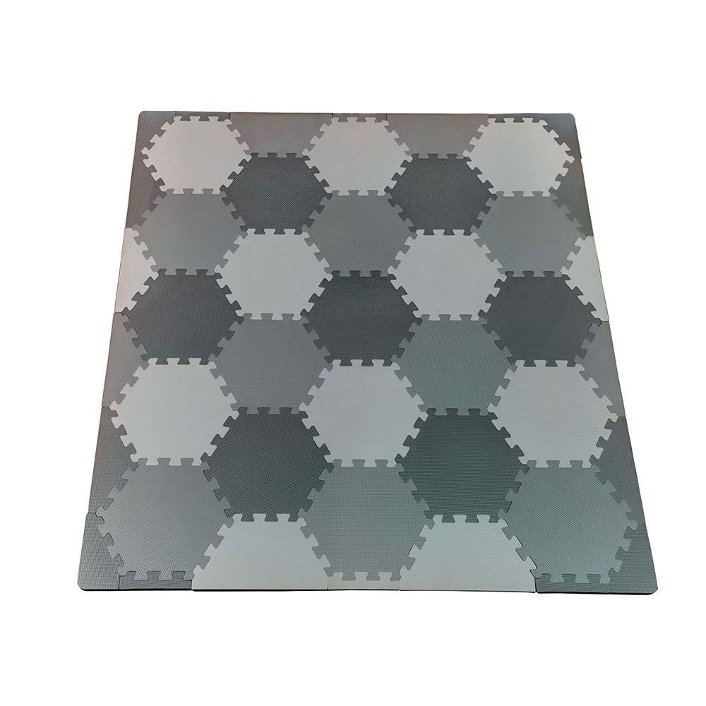 Bumble & Bird - Baby Hexagonal Playmat Tiles - Grey/Cream