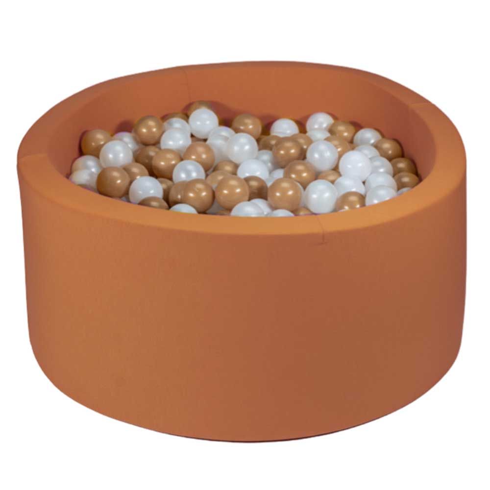Ezzro - Brown Ball Pit w/ 600 Balls - Pearl/White/Blue/Golden