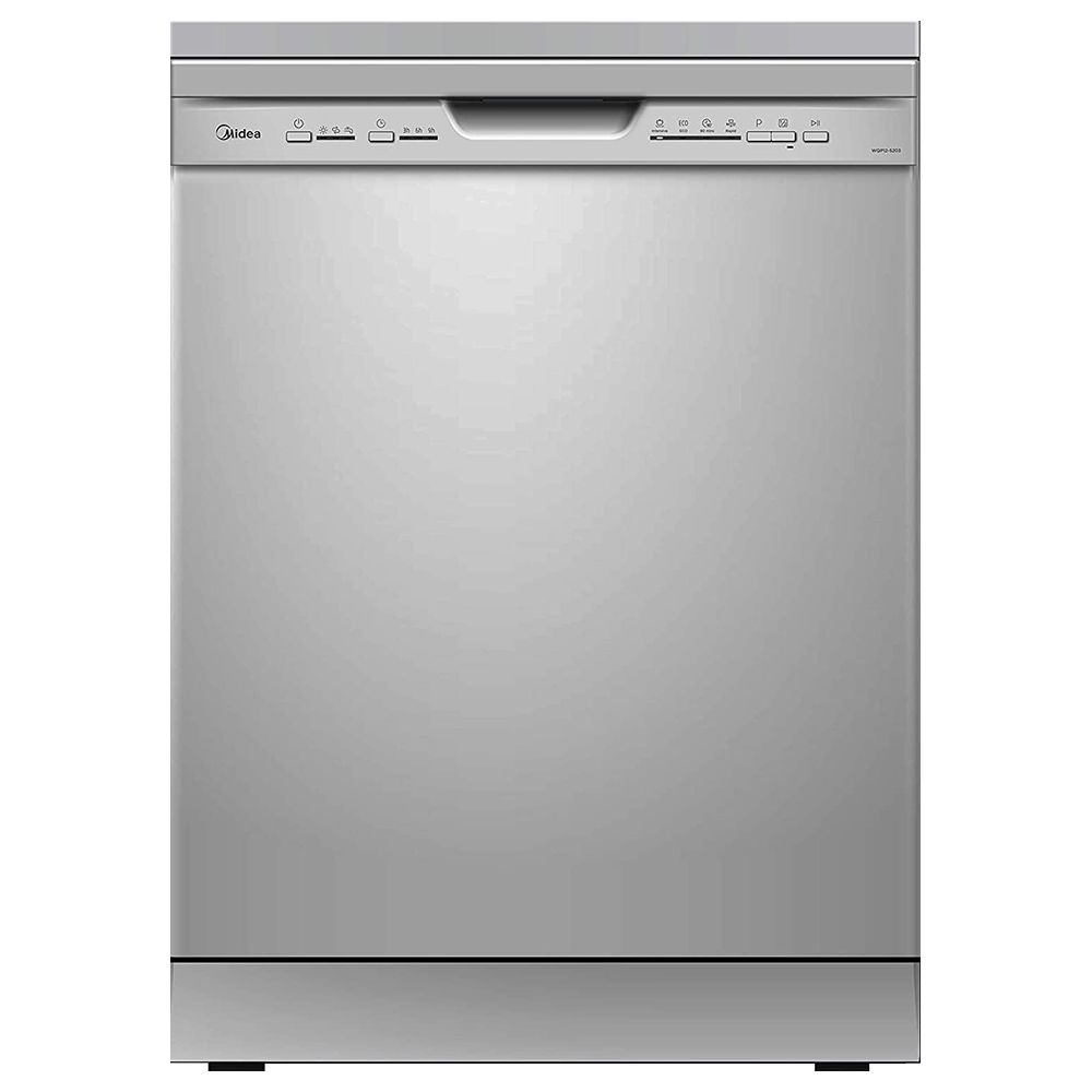 Midea - Freestanding Dishwasher w/ 5 Programs - Silver