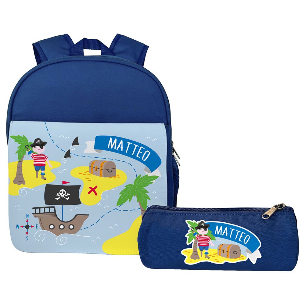 Essmak - Captain Jack Backpack & Pencil Case - 12-Inch - Blue