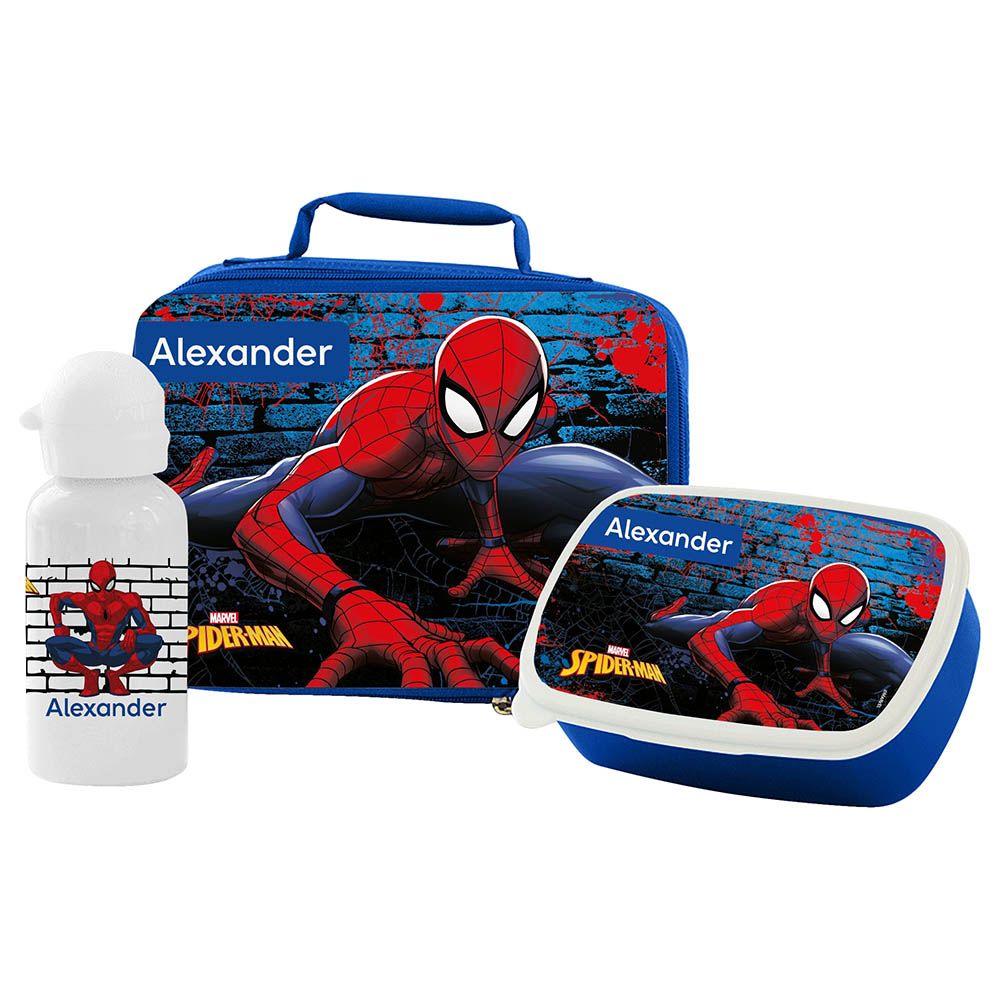Essmak - Personalized Lunch Pack - Spiderman - 3-Pc Set