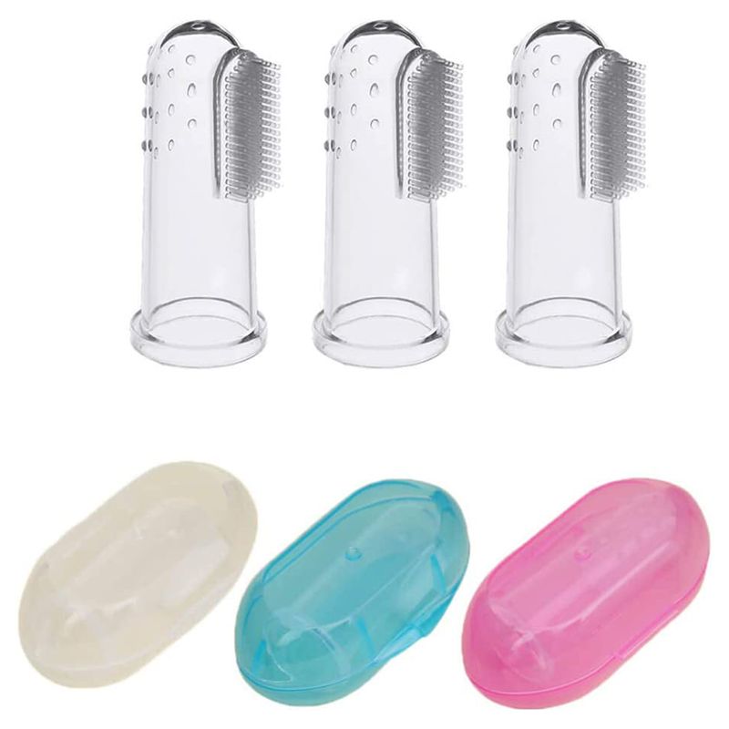 Purple Parrot - Baby Finger Brush (With case) - Assorted 1pc