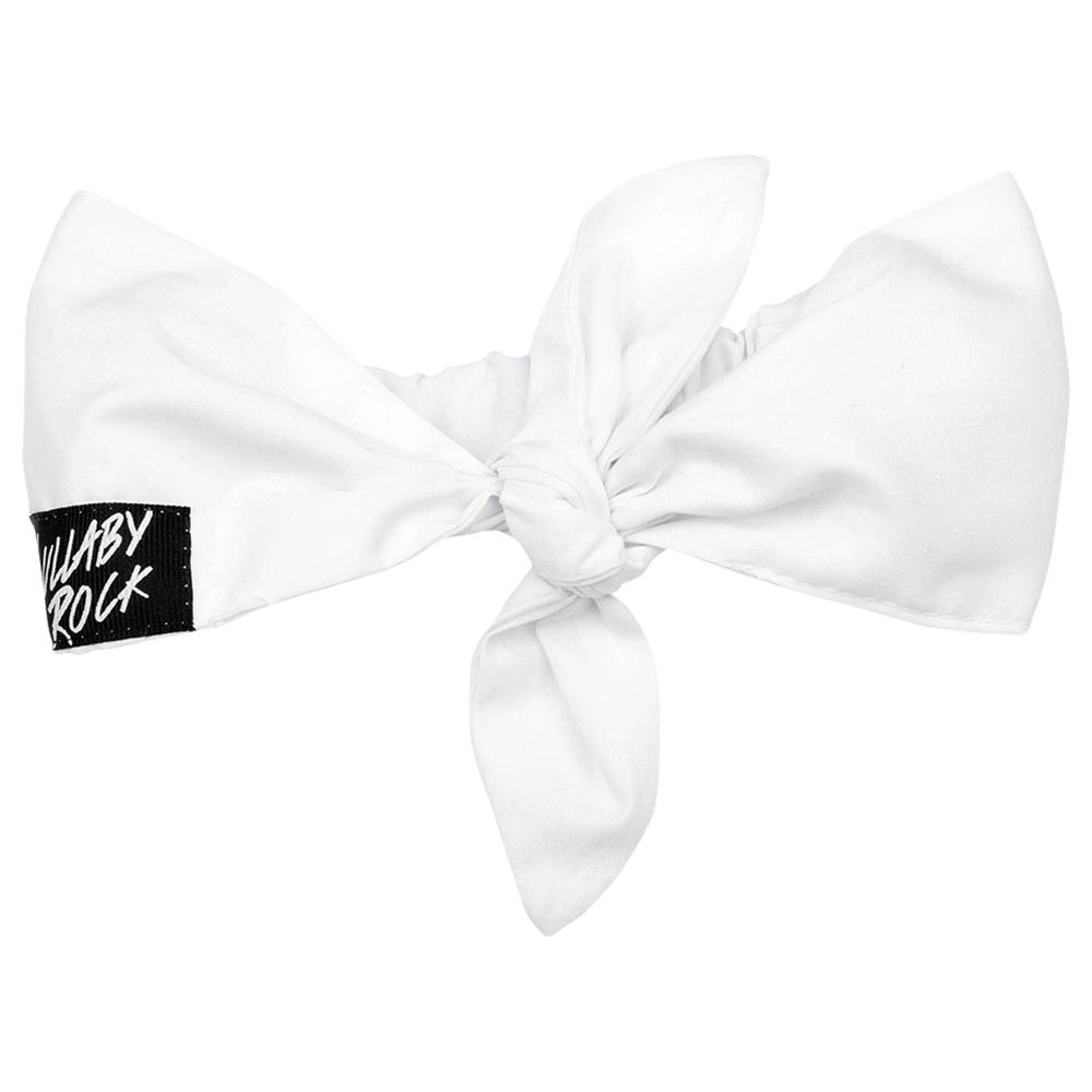 Lullaby Rock - Tie Headband - White