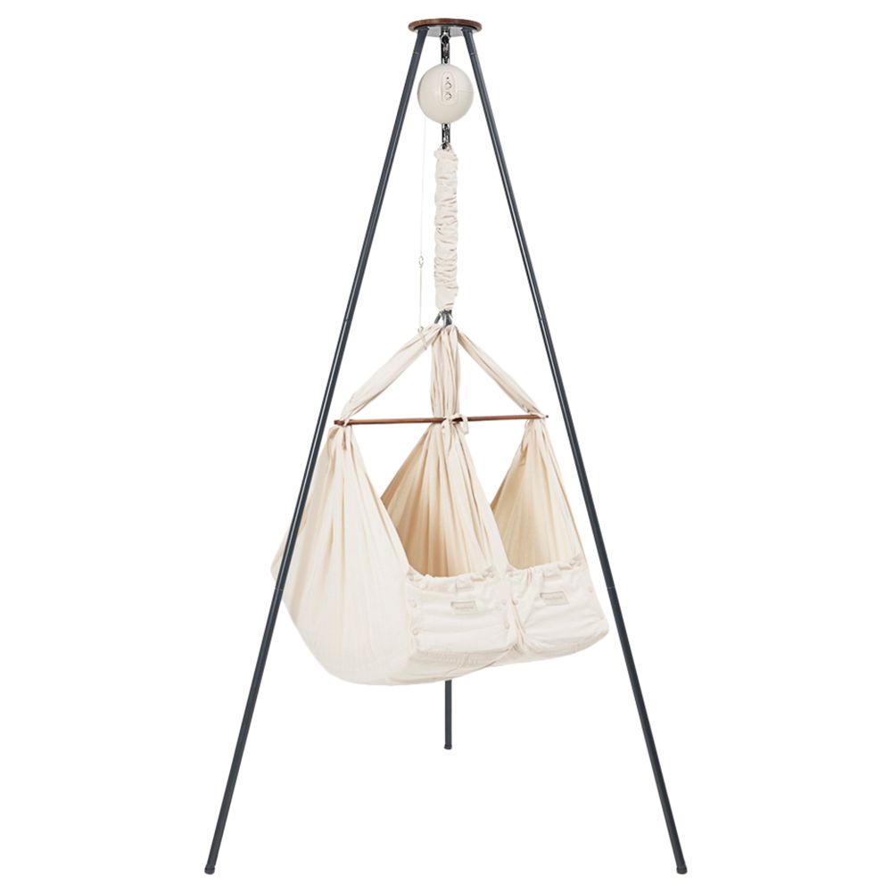 Moonboon - Classic Bundle Twin Baby Hammock - Nature/Grey