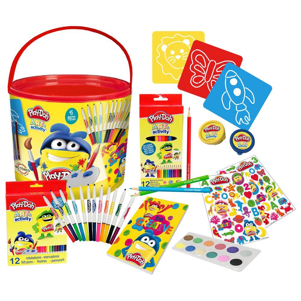 Play Doh - 46 Pieces Art Set In Bucket