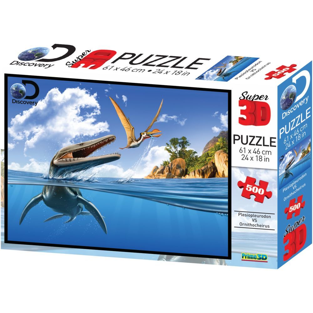 Prime 3D - Plesiopleurodon vs Ornithocheirus 500pcs Puzzle