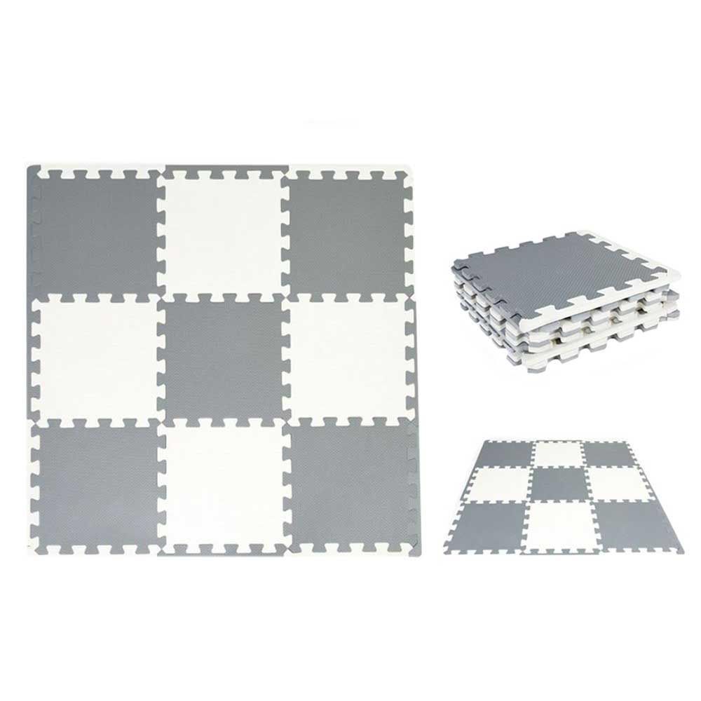 Bumble & Bird - BabySafe Play Mat - Grey & Cream - 9pc - Color May Vary 1 Set