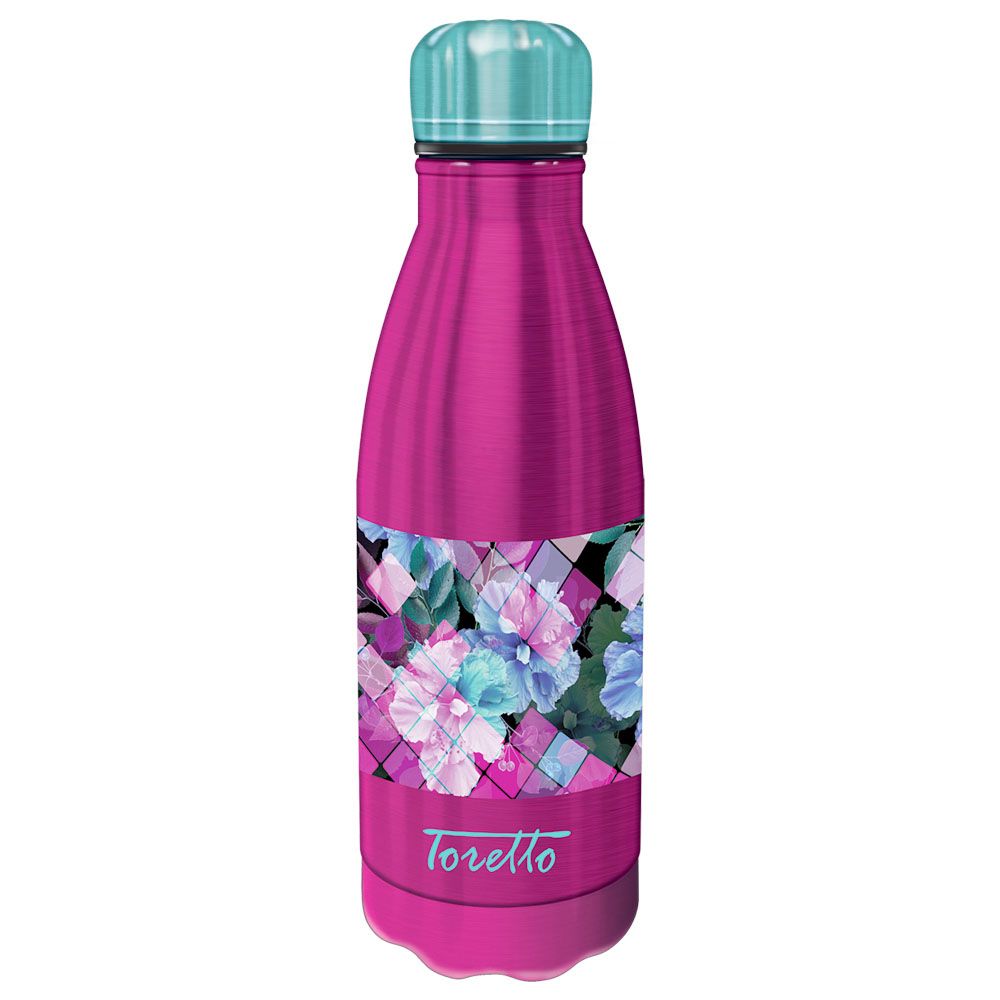 Toretto - Flower Stainless Water Bottle - Pink - 540ml