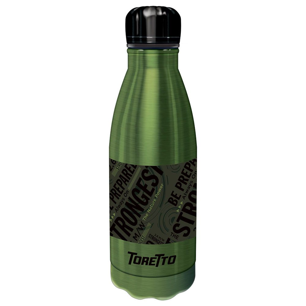 Toretto - Printed Stainless Water Bottle - Green - 540ml
