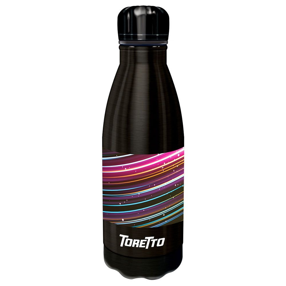 Toretto - Classic Lightning Print Water Bottle - Black - 540ml