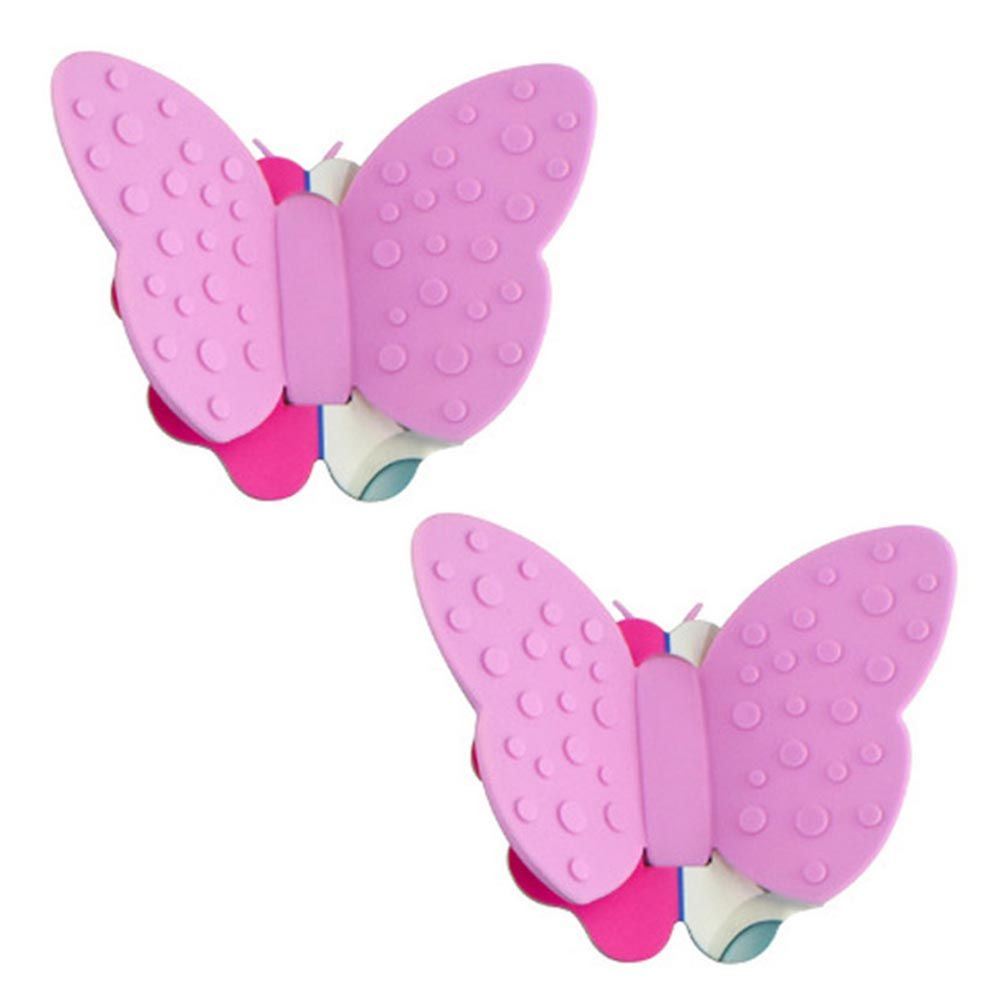 Fissman - Butterfly Pot Holder Magnet Set - Pack of 2 - Pink