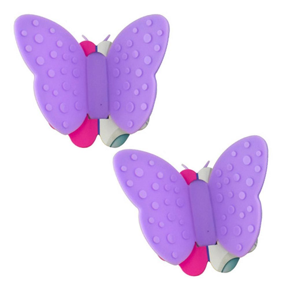 Fissman - Butterfly Pot Holder Magnet Set - Pack of 2 - Purple
