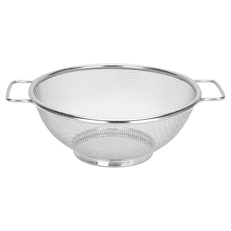 Fissman - Stainless Steel Round Strainer w/ Handle - 24x9x20cm - Silver