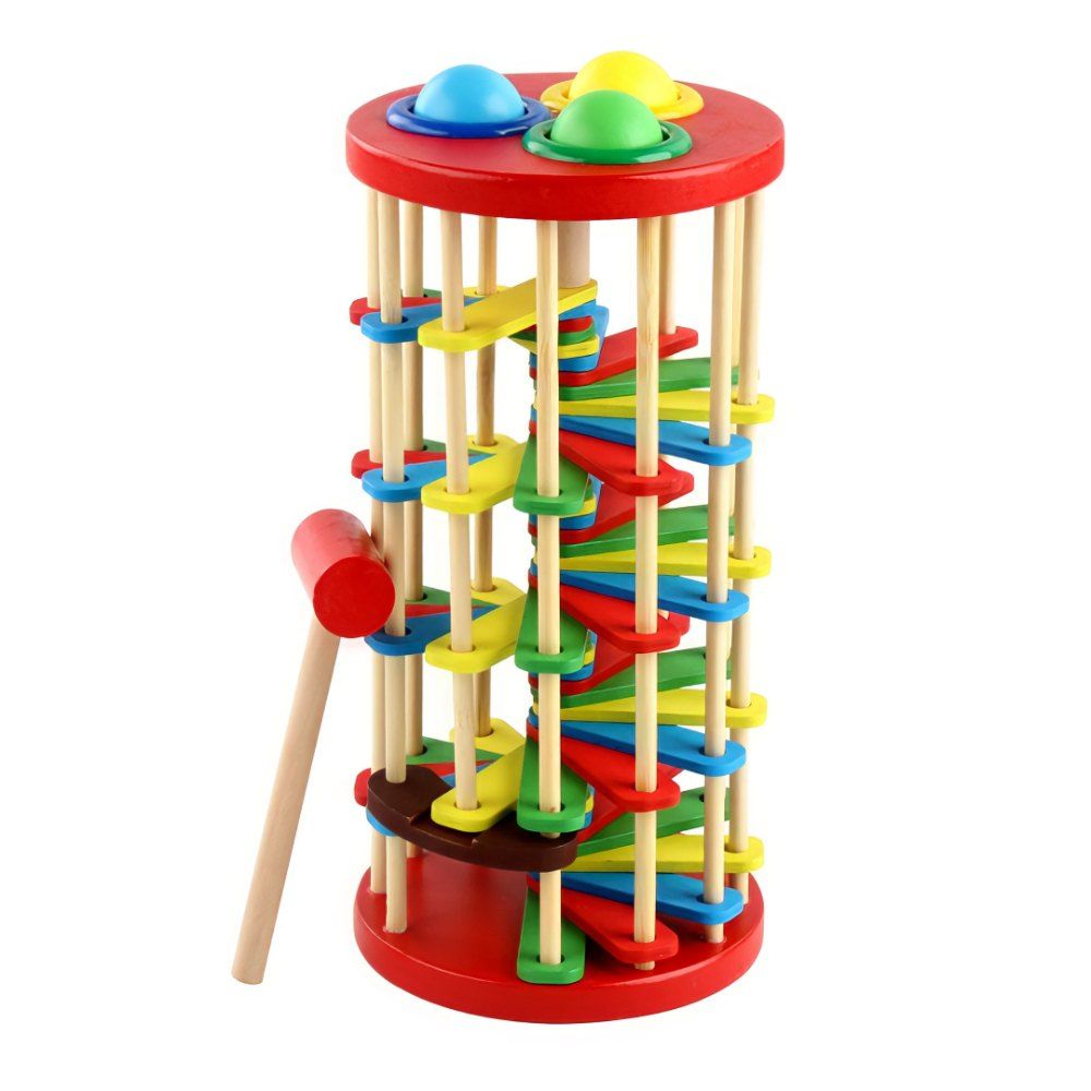 Factory Price -Knocking Ball Ladder Toy W/ Hammer