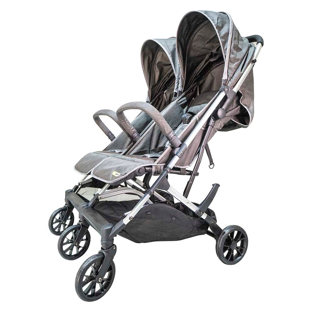 Mini Panda - Zealea Twin Stroller Newborn 0-36m - Ebony