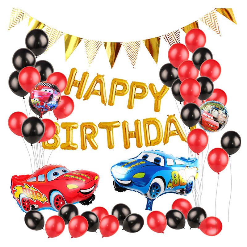 Brain Giggles McQueen Car Theme Birthday Decoration Kit 46pc