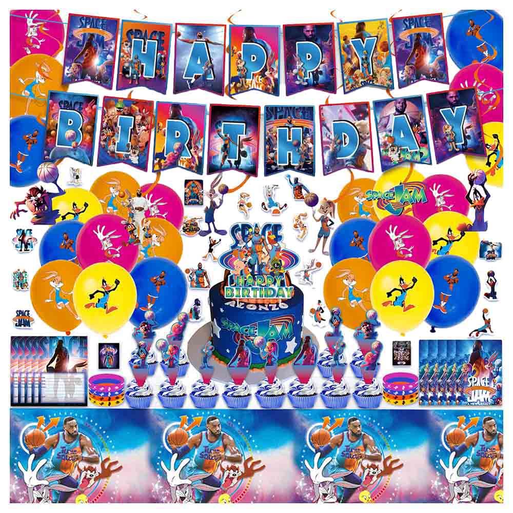 Brain Giggles - Space Jam Birthday Decoration Set - 52pcs