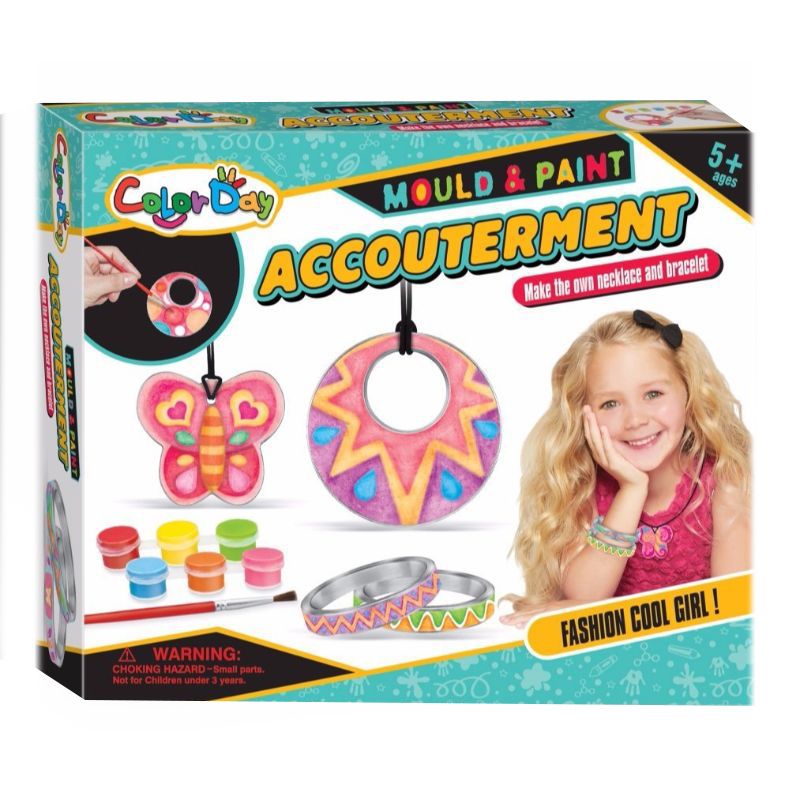 Brain Giggles Kid's DIY Mould and Paint Toy Necklace & Bracelet
