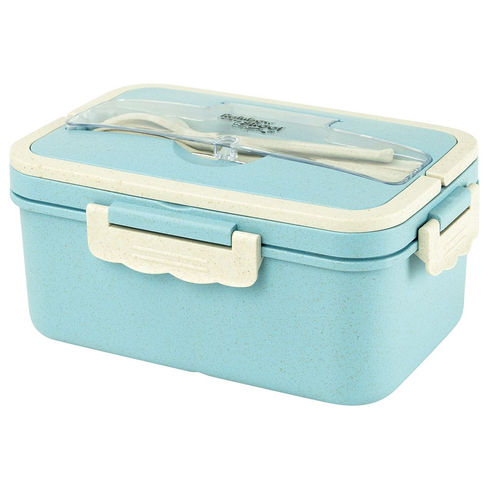 Rainbow Skool - 4 Compartment Lunchbox With Cutlery 1500ml - Blue
