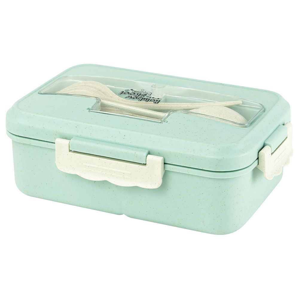 Rainbow Skool - 4 Compartment Lunchbox With Cutlery 1000ml - Blue