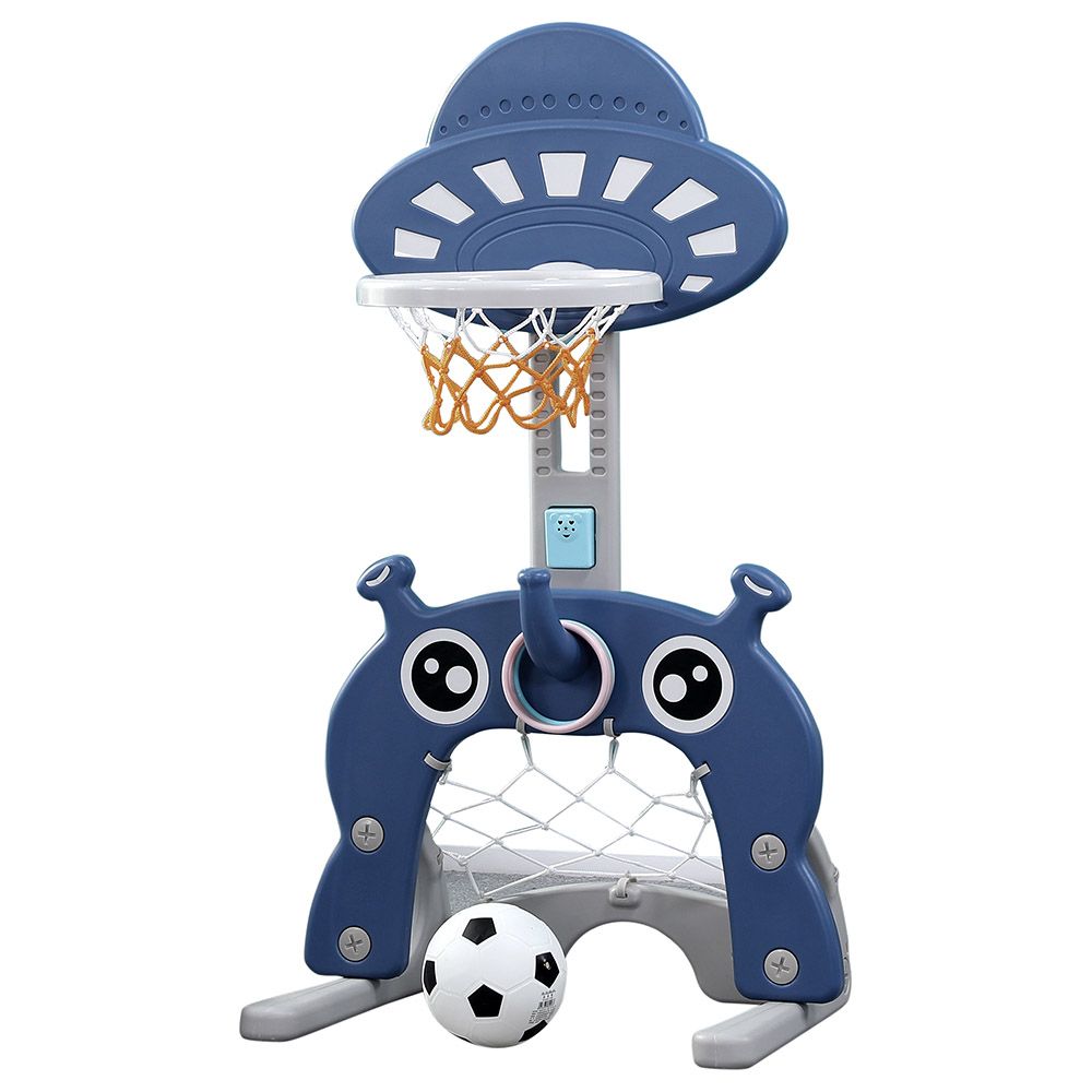 Little Angel-Kids Basketball,Football,And Golf Playset-Blue