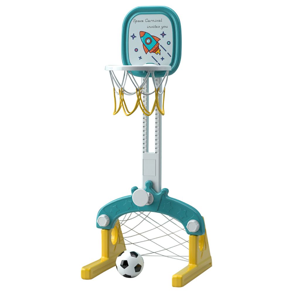 Little Angel-Kids Basketball And Football Playset 2-In-1