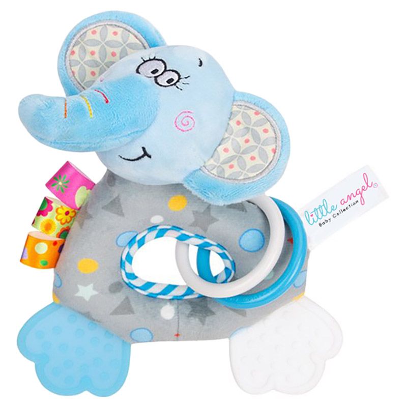 Little Angel - Soft Plush Stuffed Toy Teether - Blue