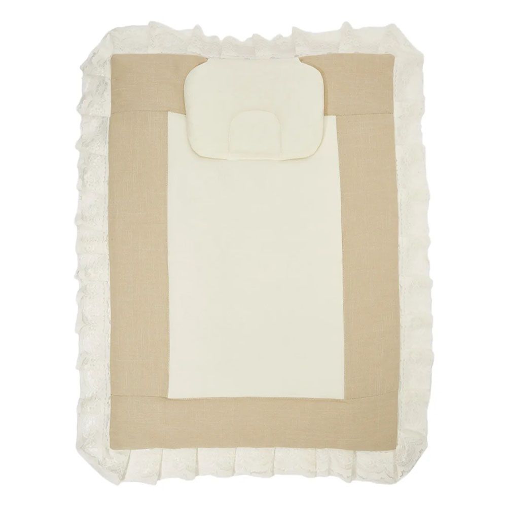 Little Angel - Baby Cotton Mattress Bedding With Pillow - Cream