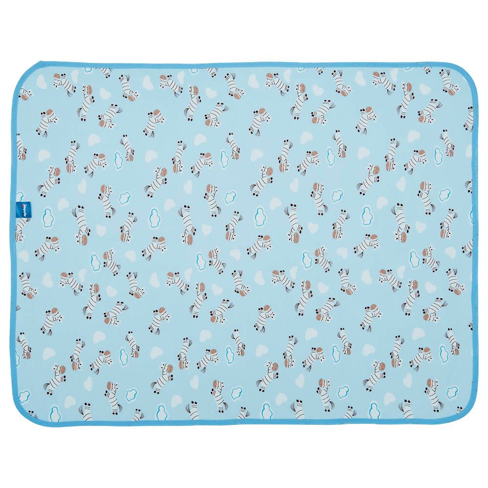 Night Angel - Baby Diaper Zebra Changing Dry Mat - Blue
