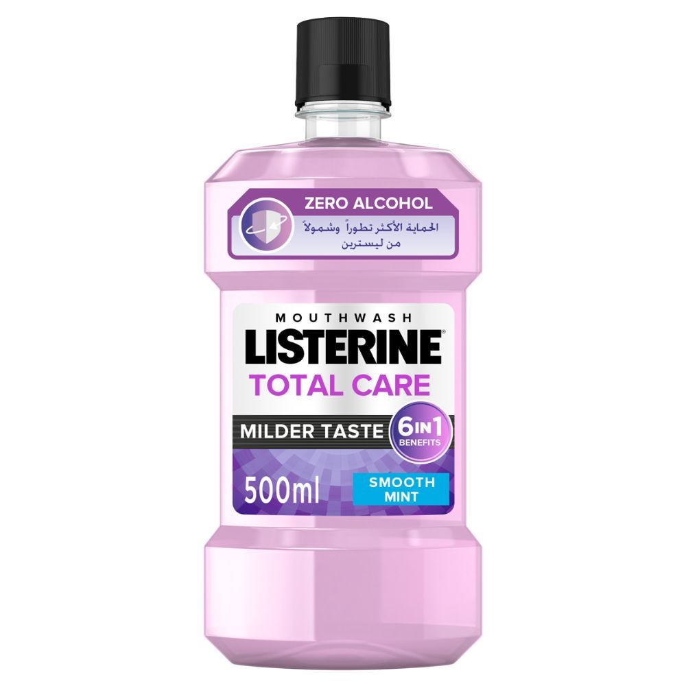 LISTERINE - Mouthwash, Total Care, Zero Alcohol, Smooth Mint 500ml
