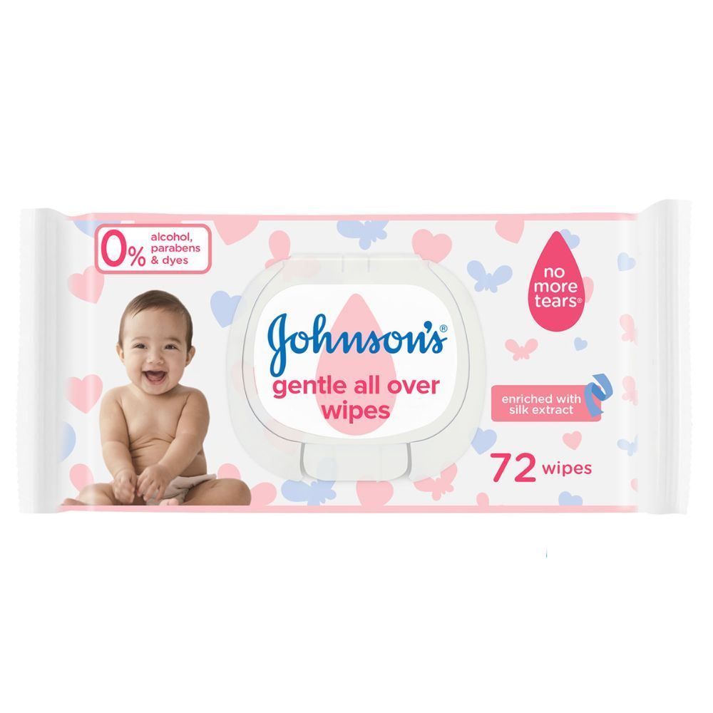 Johnson & Johnson - Baby Wipes - Gentle All Over, Pack of 72 Wipes