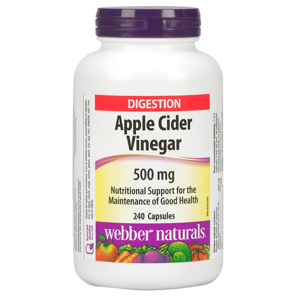 Webber Naturals - Apple Cider Vinegar 500mg Capsules - 240pcs