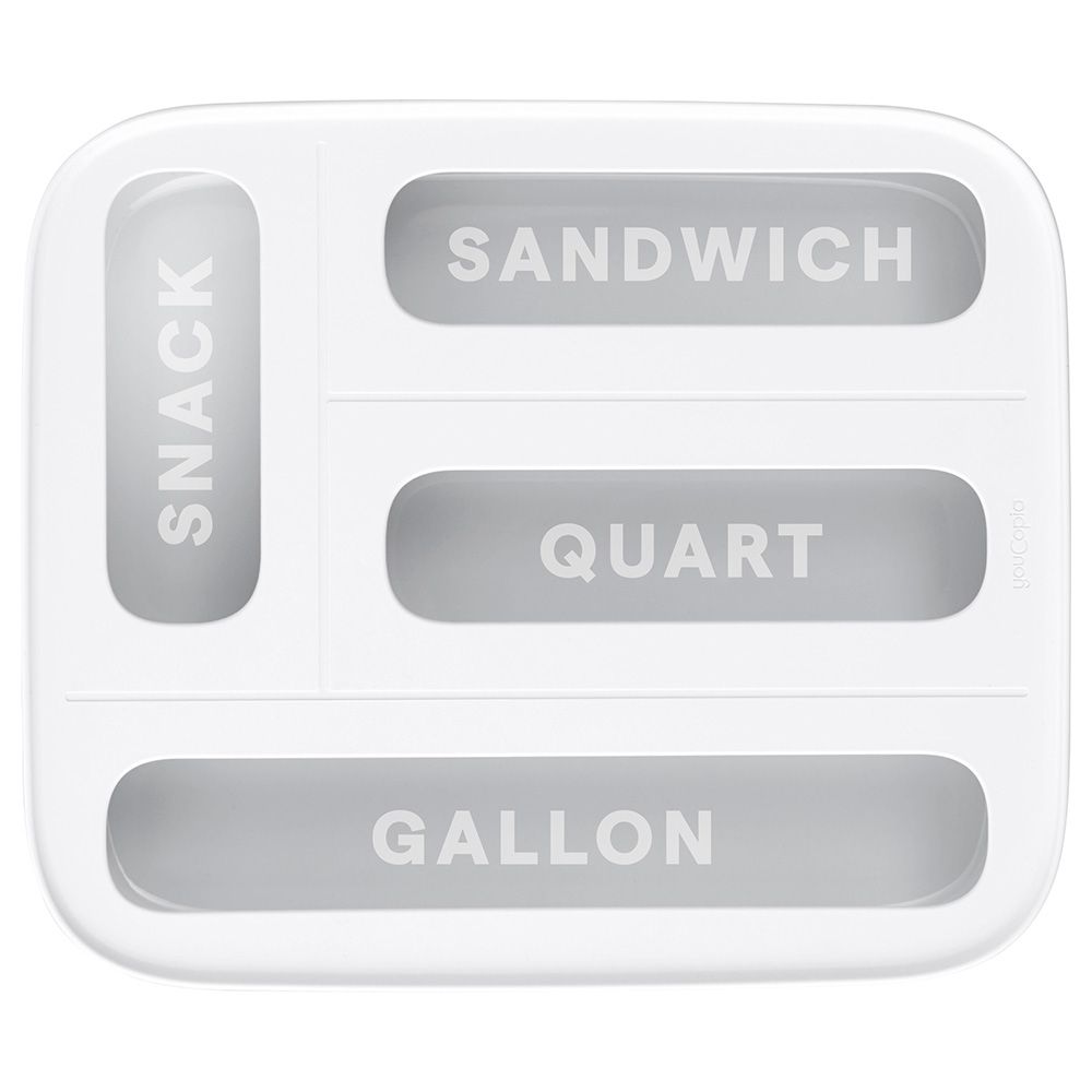 Youcopia - Plastic Sandwich Bag Organizer - 4 Slot - White