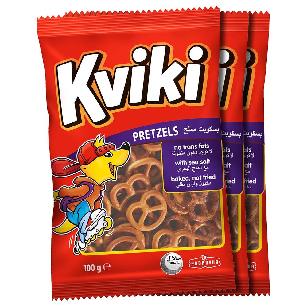Kviki - Pretzels 100g x 3pcs