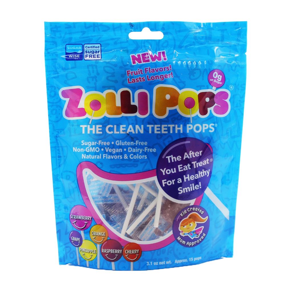 زوليبوب - مصاصات تنظيف الأسنان بنكهة الفواكه المشكلة 3.1 أونصة