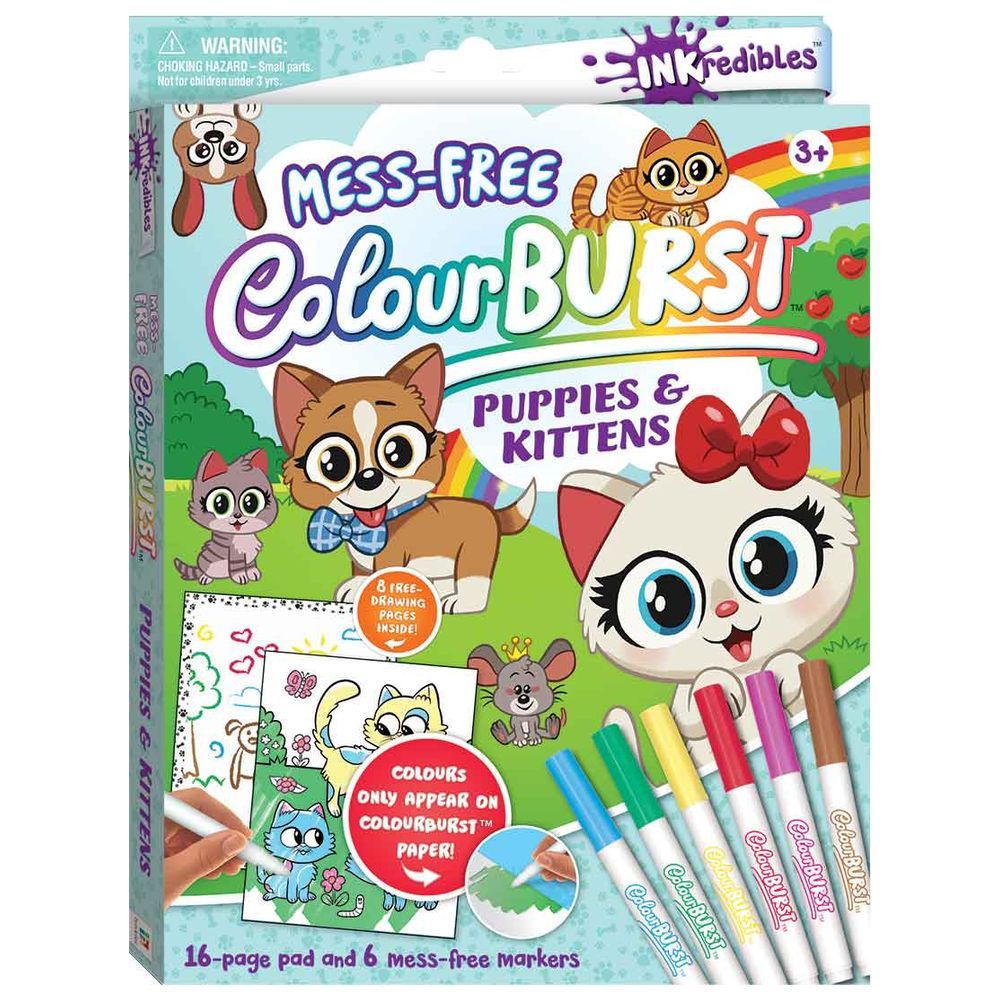 كتاب Inkredibles Colour Burst: Puppies and Kittens