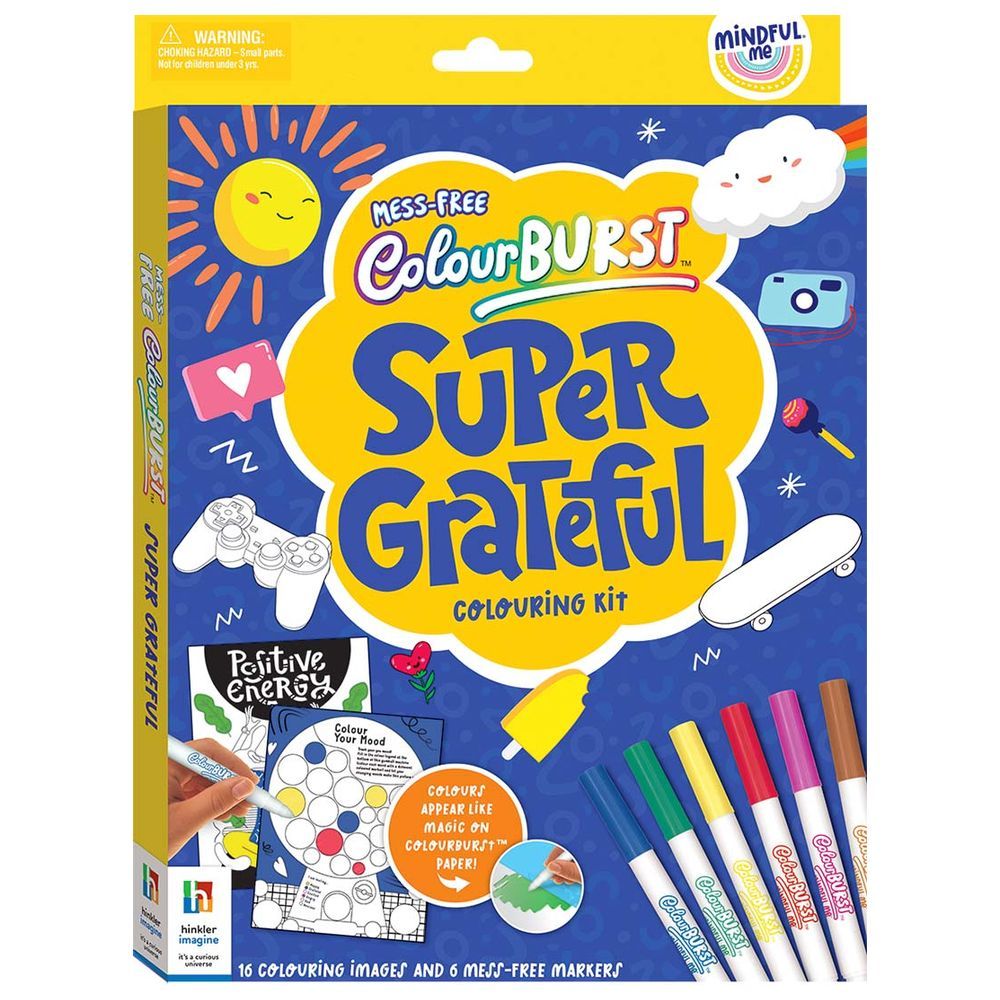 كتاب Mindful Me Colour Burst Super Grateful Colouring Kit
