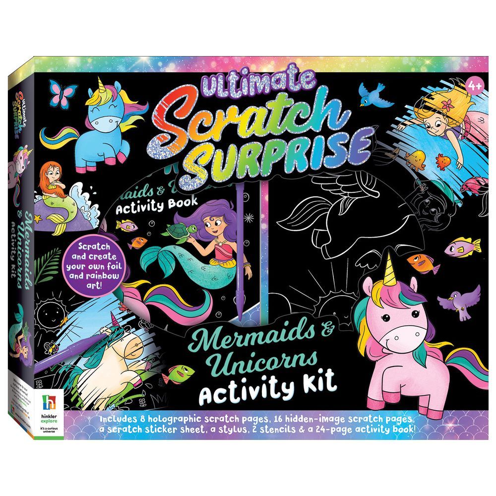 كتاب الأنشطة Ultimate Scratch Surprise Mermaids & Unicorns Activity Kit
