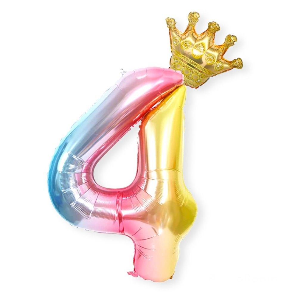 Highland - Crown Foil Number Balloon 4