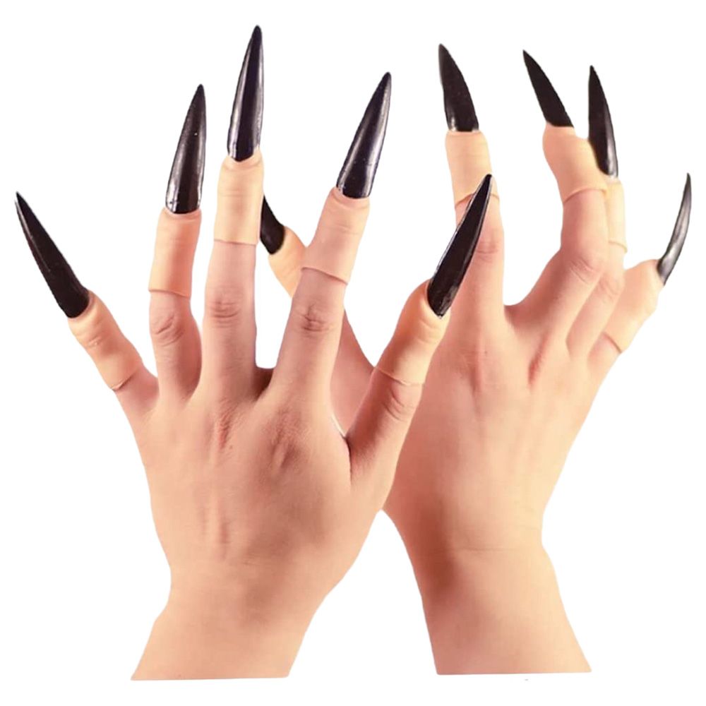 Highland - Fake Witch Nail Finger Props - Black - 10 pcs