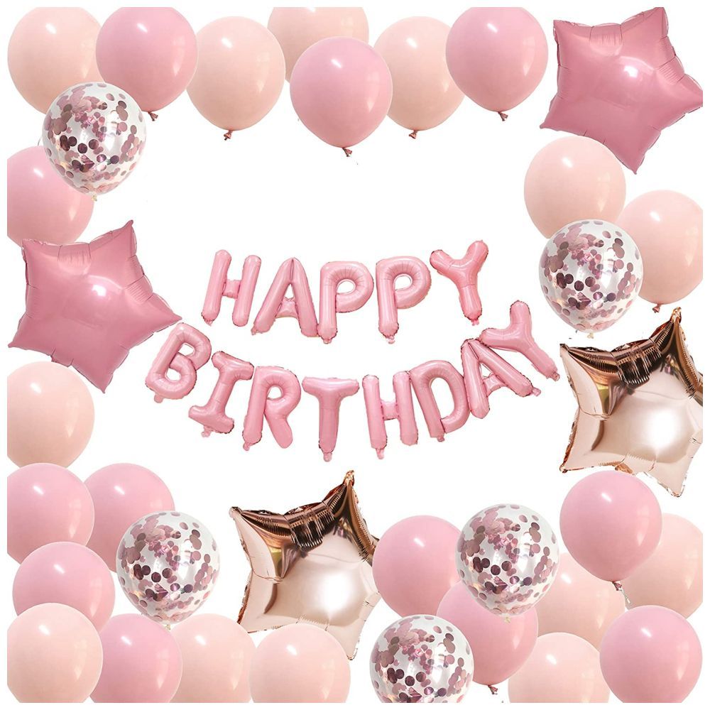Highland - Pastel Pink Birthday Decoration Set 