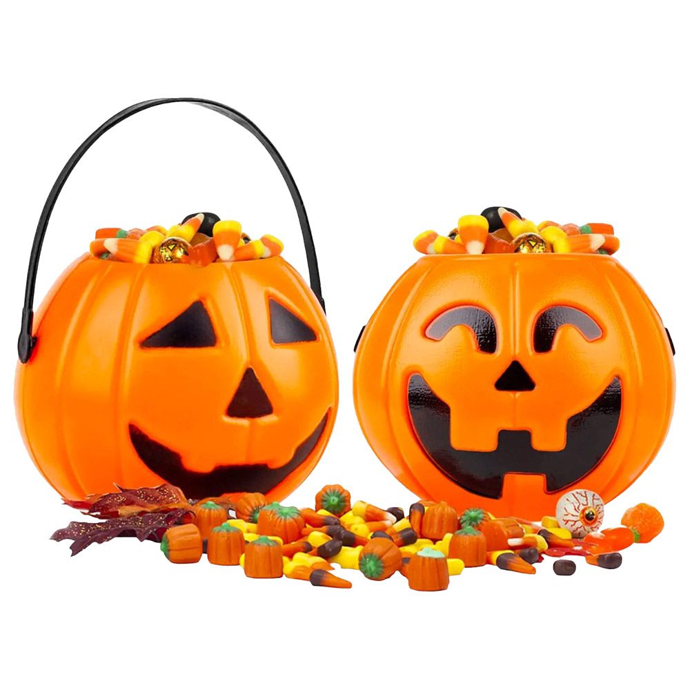 Highland - Halloween Pumpkin Candy Bucket - Orange - 2 pcs