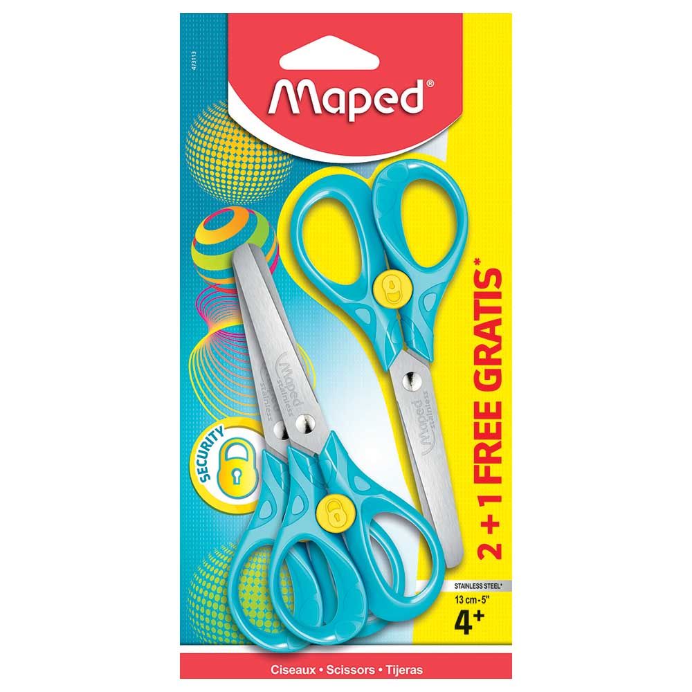 Maped - Scissor 13 cm Reflex Kid Bls - 3Pc