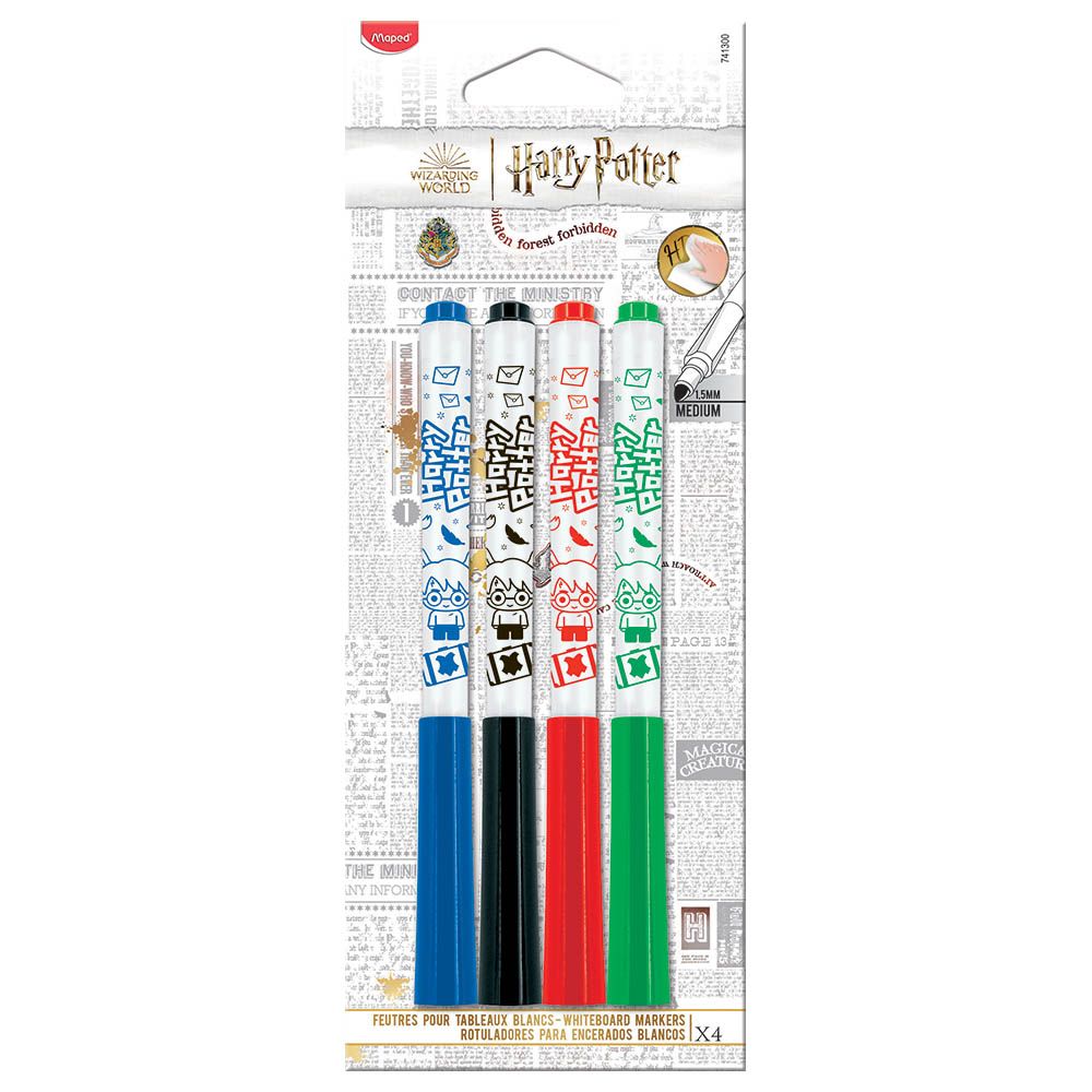 Maped - White Board Markers - Harry Potter - 4pcs
