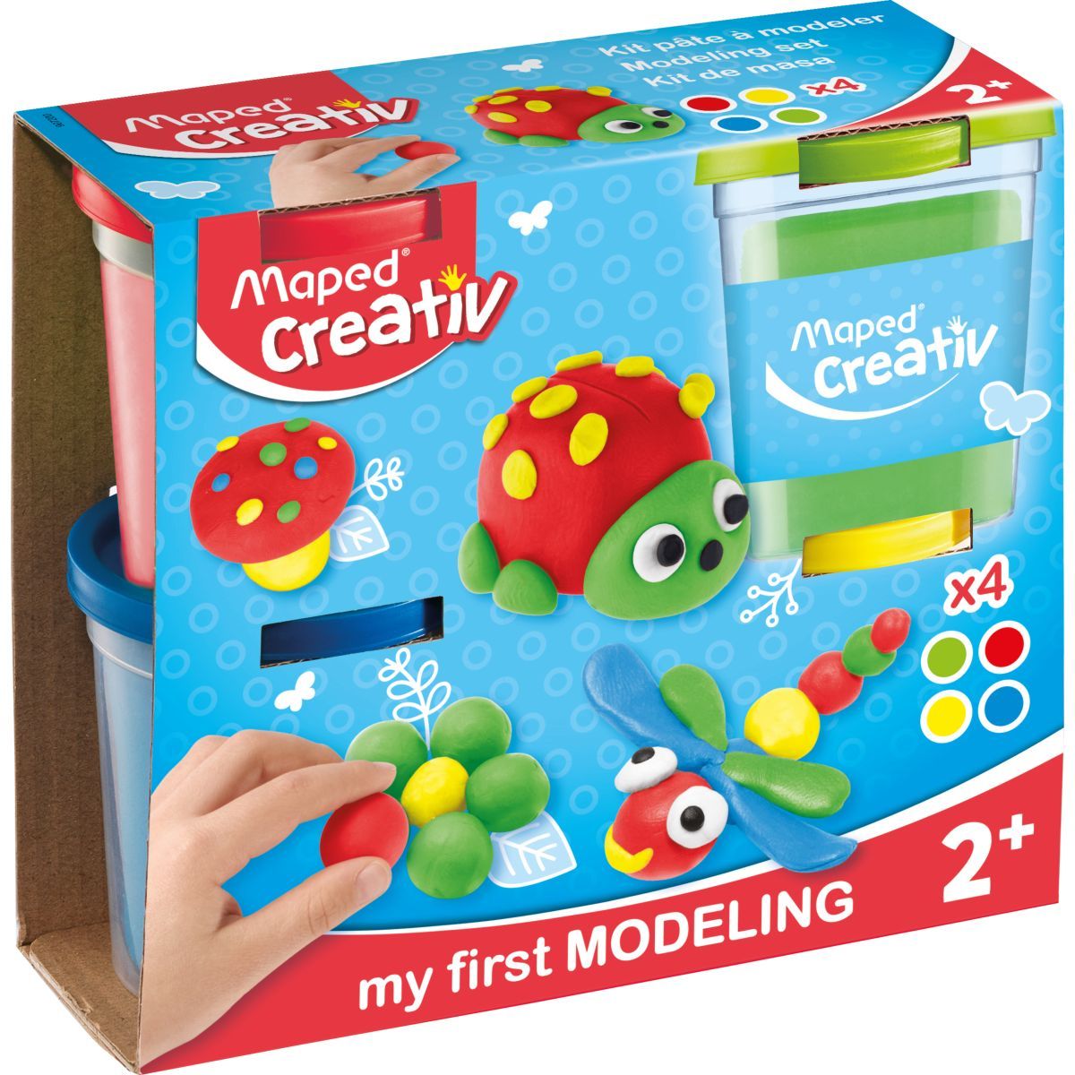 Maped - Creativ Modelling Clay Pot Pack of 4