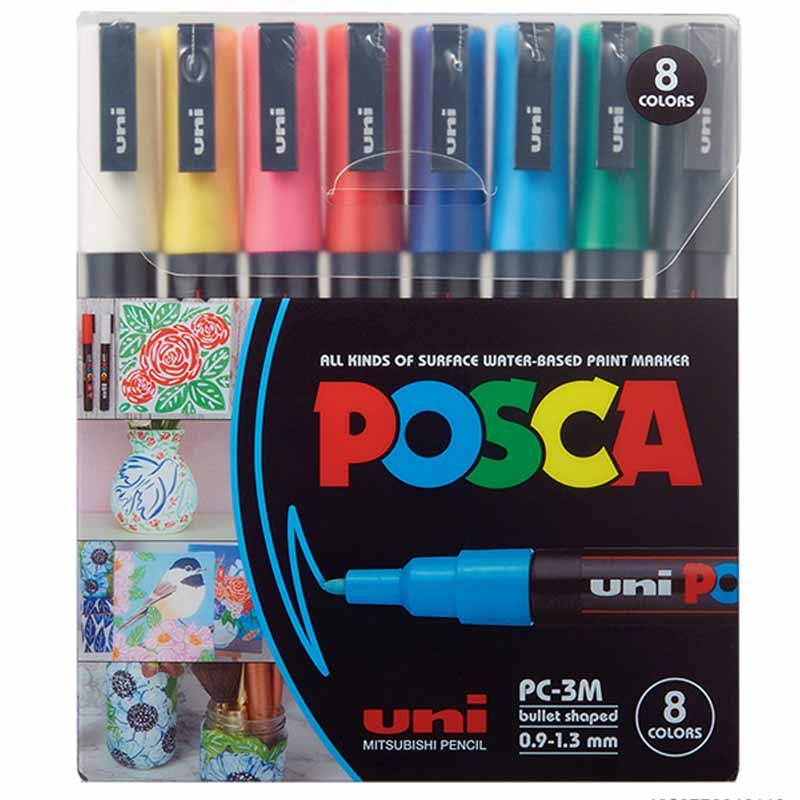 Uni-ball - 8 Posca Markers Coloring PC-3M 8Ea 