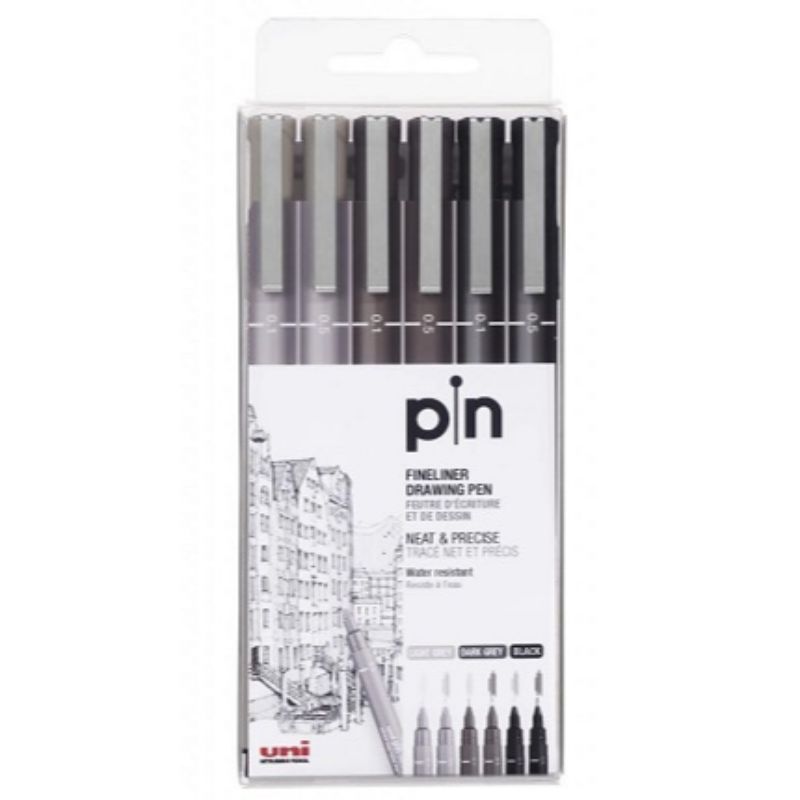 Uni-ball - Fine Liners Drawing Pen - 5pcs