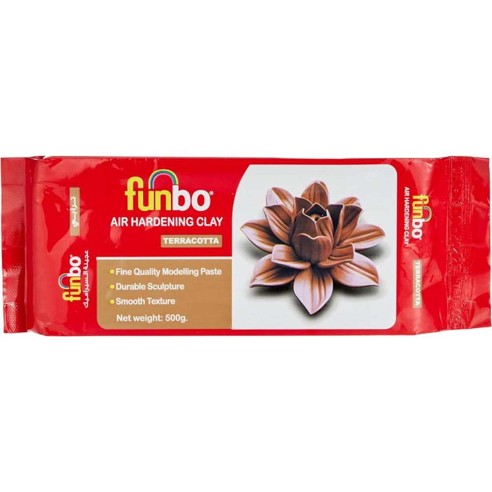 Funbo - Air Hardening Clay 500g - Terracotta