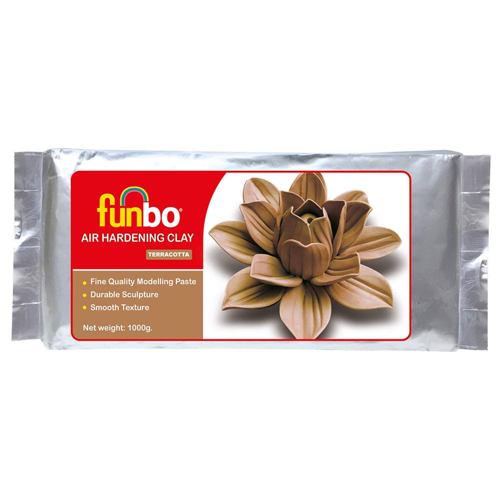 Funbo - Air Hardening Clay 1000g - Terracotta