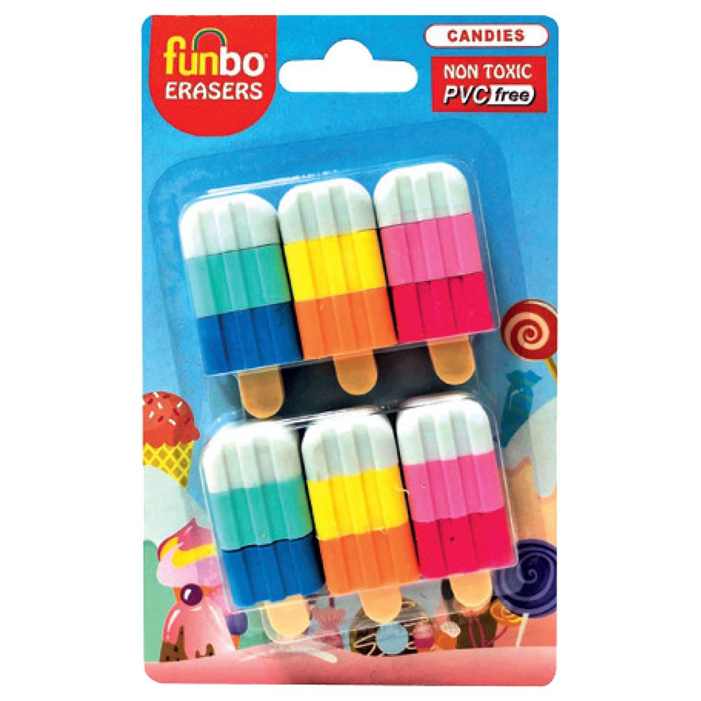 Funbo - 3D Eraser In Blister Pack - Candy